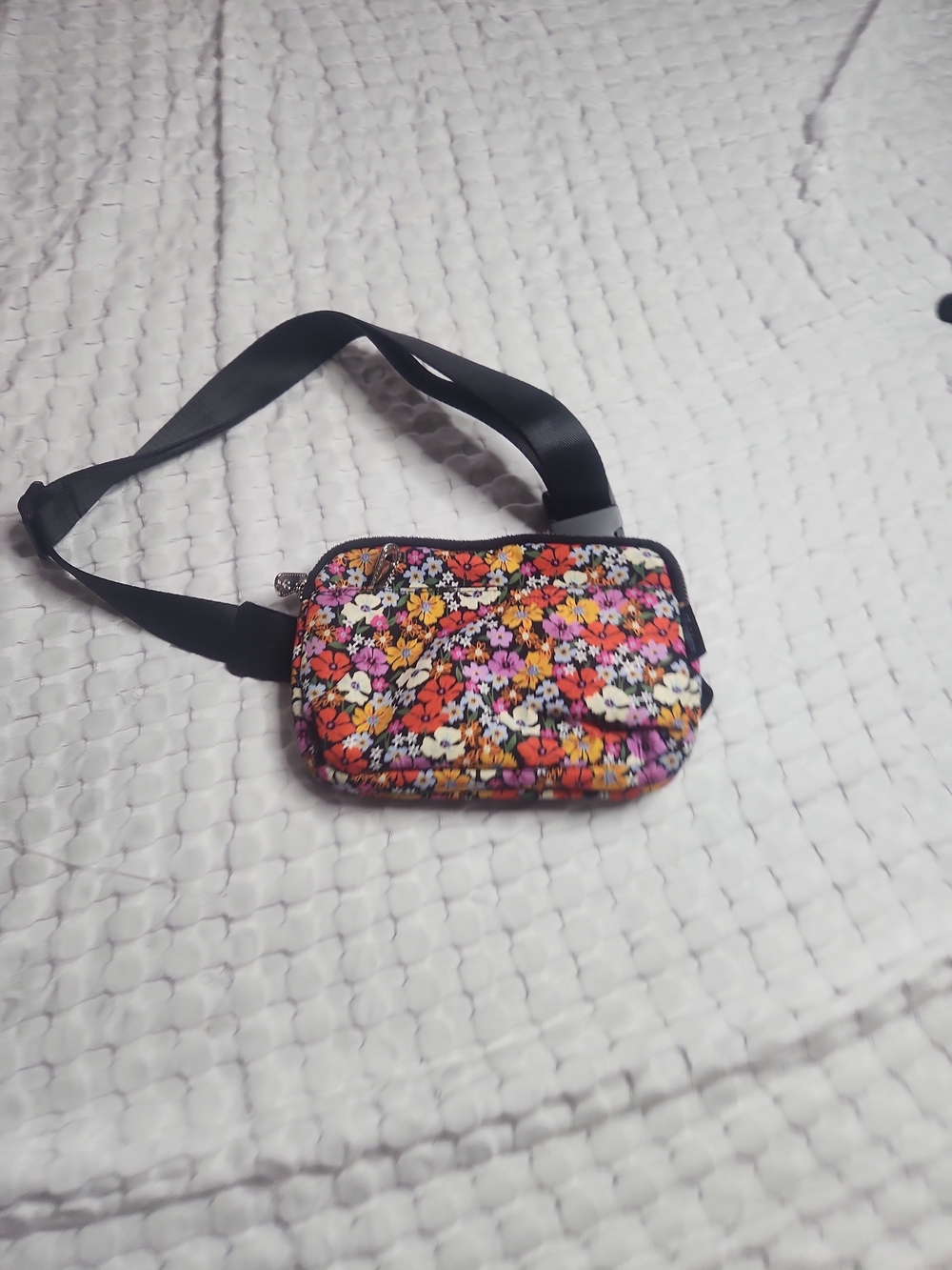 Floral Print Crossbody Belt Bag - Multicolor